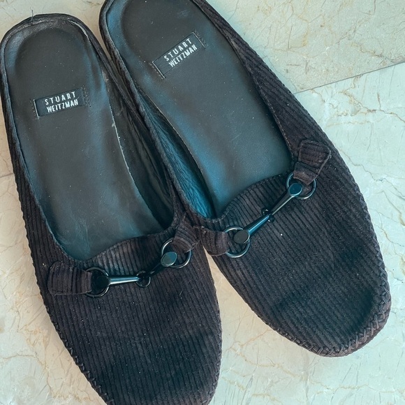 Stuart Weitzman Brown Corduroy Mules - Picture 5 of 15